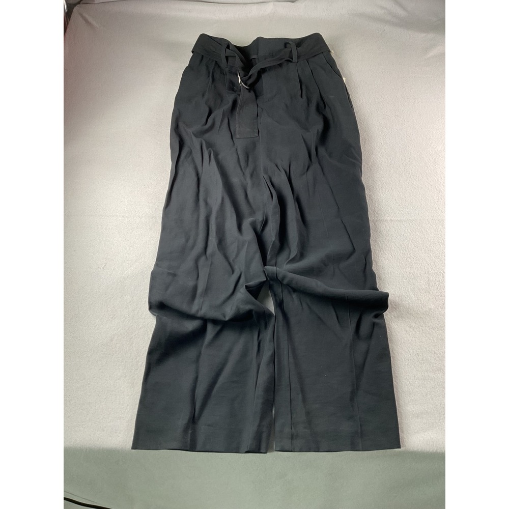 A New Day Womens High-Rise Wide Leg Belted Pleated Trouser Pants Black Size 6